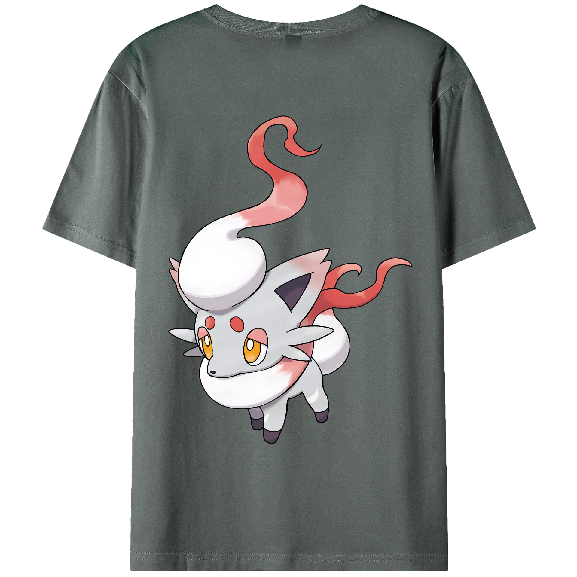 （画像用） ポケットモンスター Pokémon 綿100％ メンズ半袖Tシャツ（バックプリント） 通気性